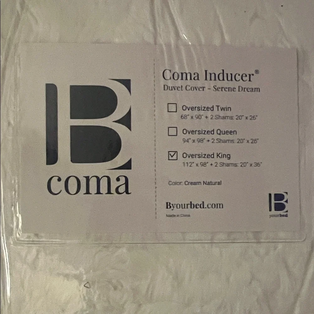 Coma Inducer by Byourbed King Duvet Cover Set Serene Dream New Sealed - Picture 4 of 5